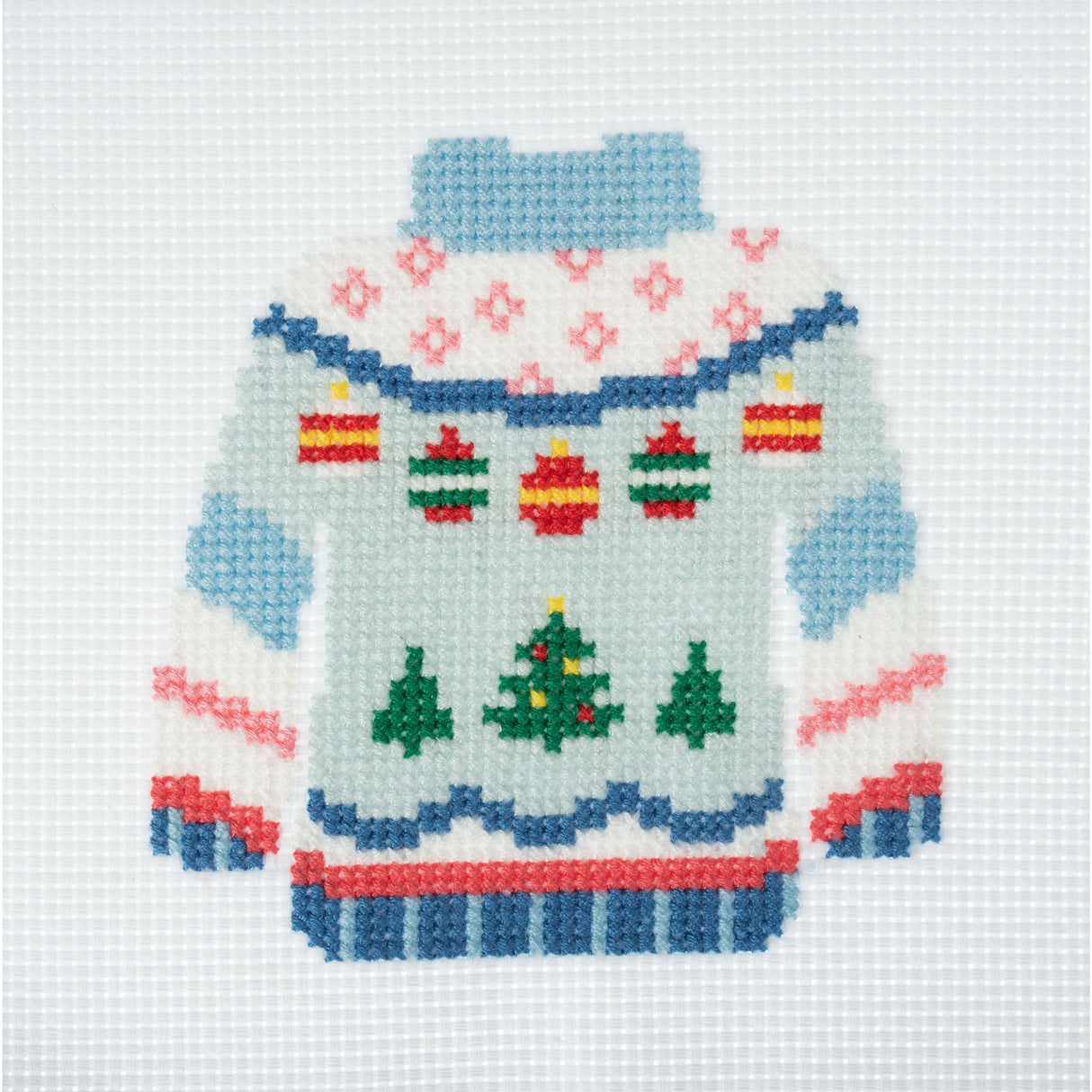 Trimits Mini Counted Cross Stitch Kit - Christmas Jumper 13 x 13cm