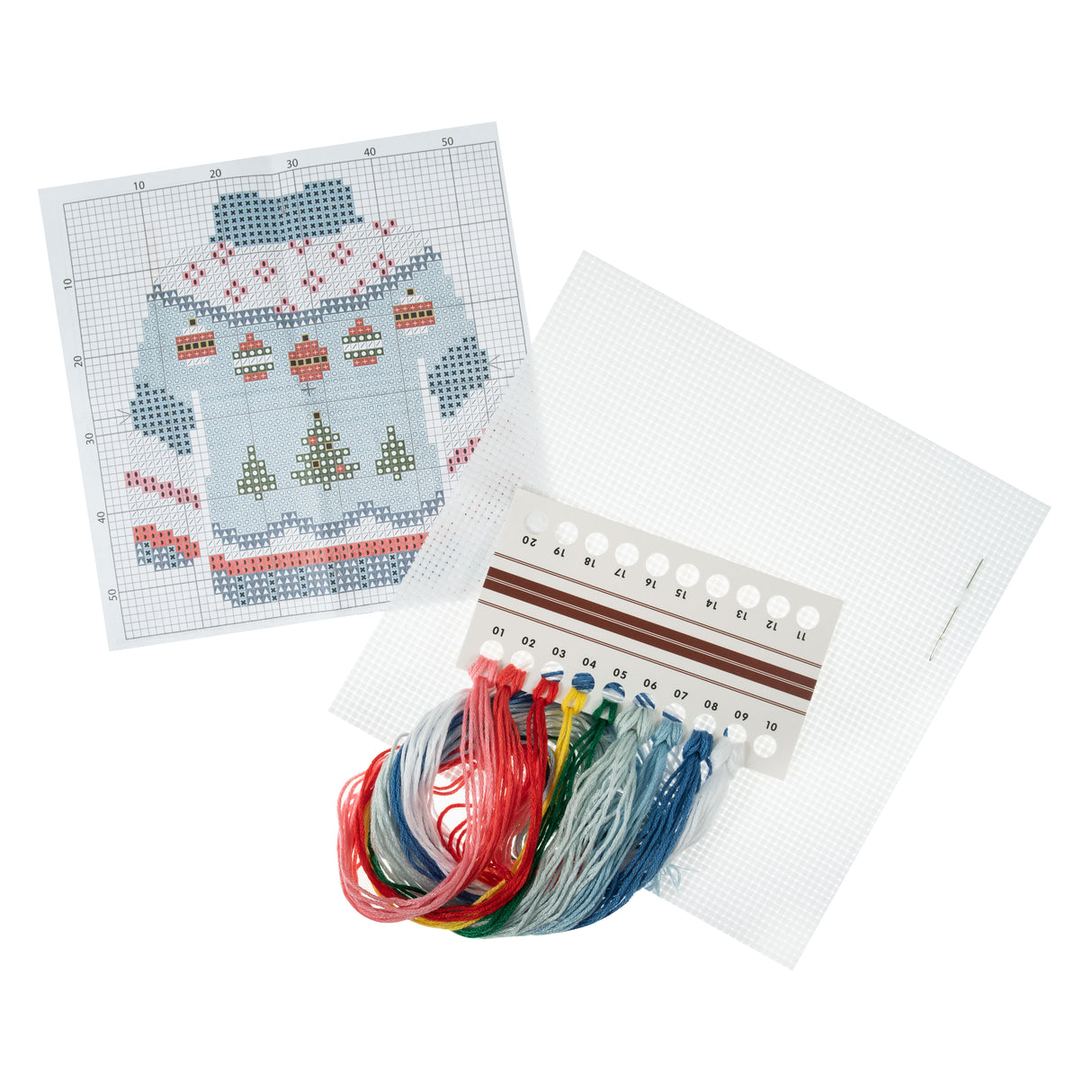 Trimits Mini Counted Cross Stitch Kit - Christmas Jumper 13 x 13cm