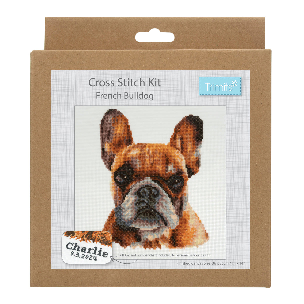 Trimits Counted Cross Stitch Kit - French Bulldog 36 x 36cm