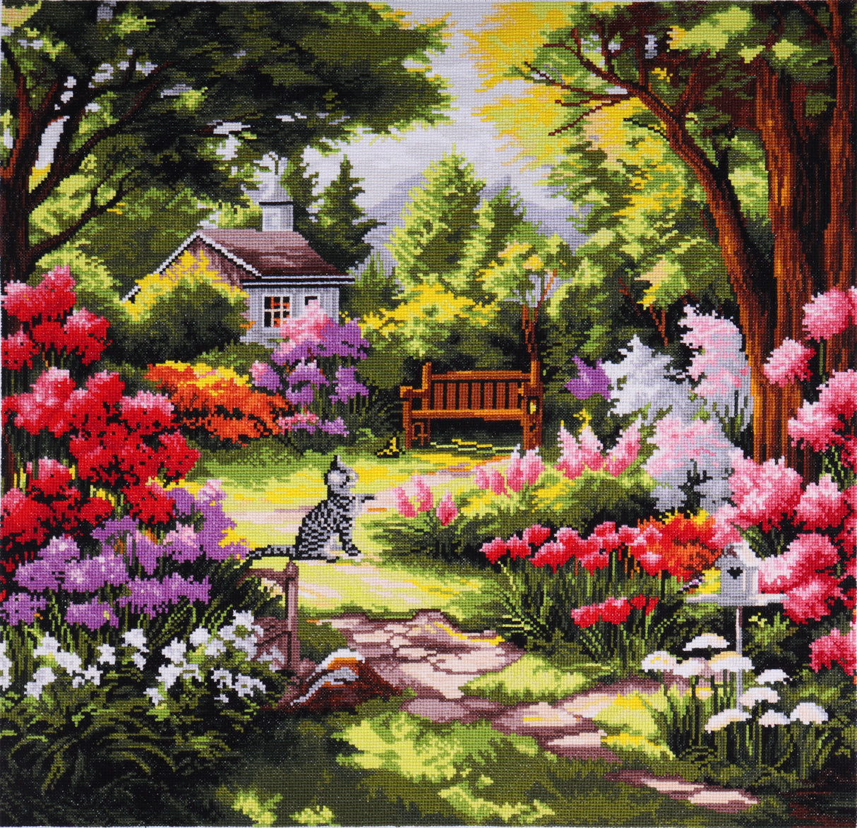 Trimits Counted Cross Stitch Kit - Garden 58 x 58cm