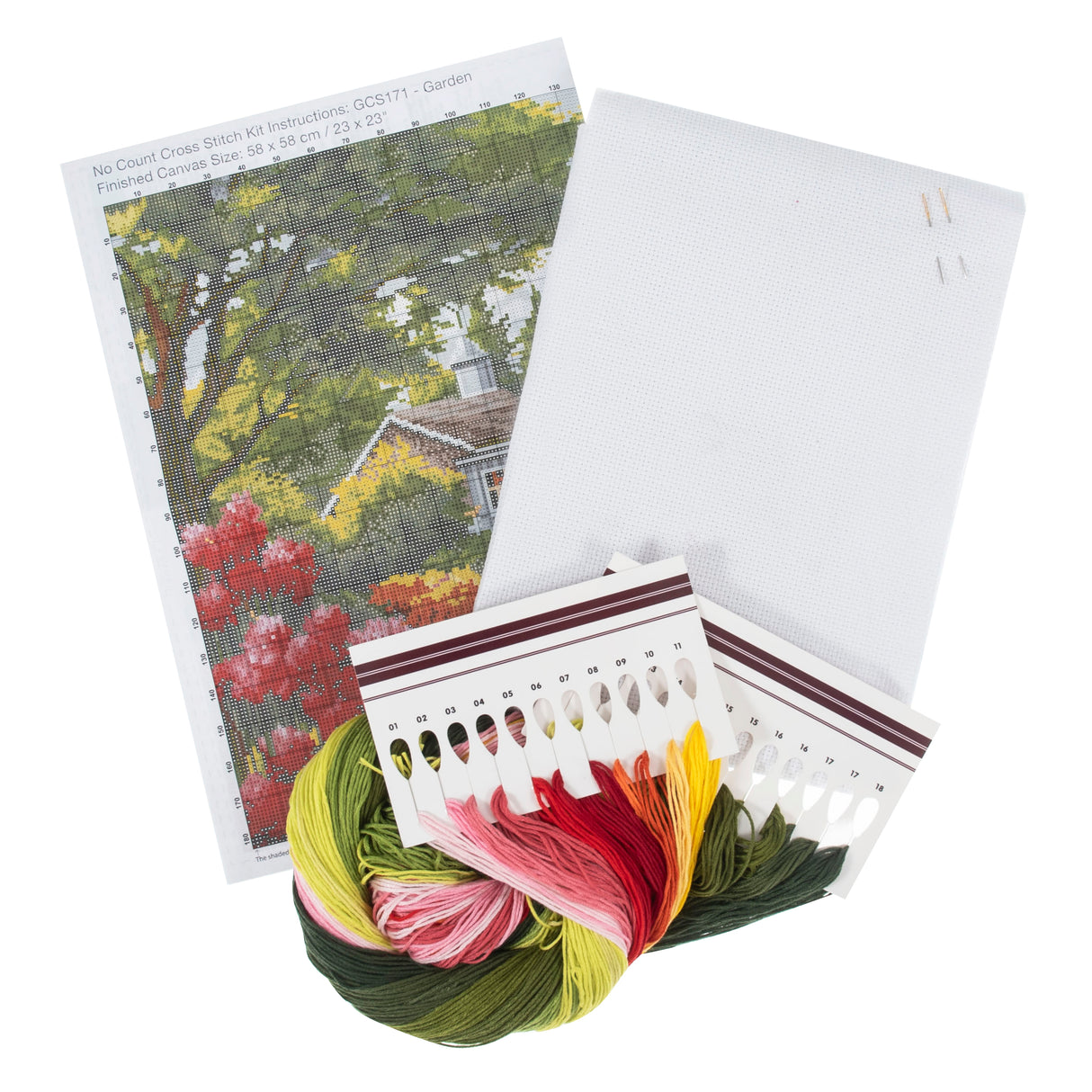 Trimits Counted Cross Stitch Kit - Garden 58 x 58cm