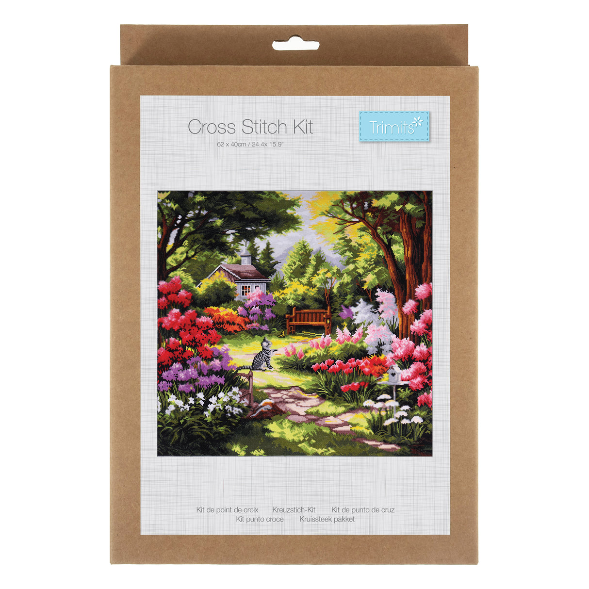 Trimits Counted Cross Stitch Kit - Garden 58 x 58cm