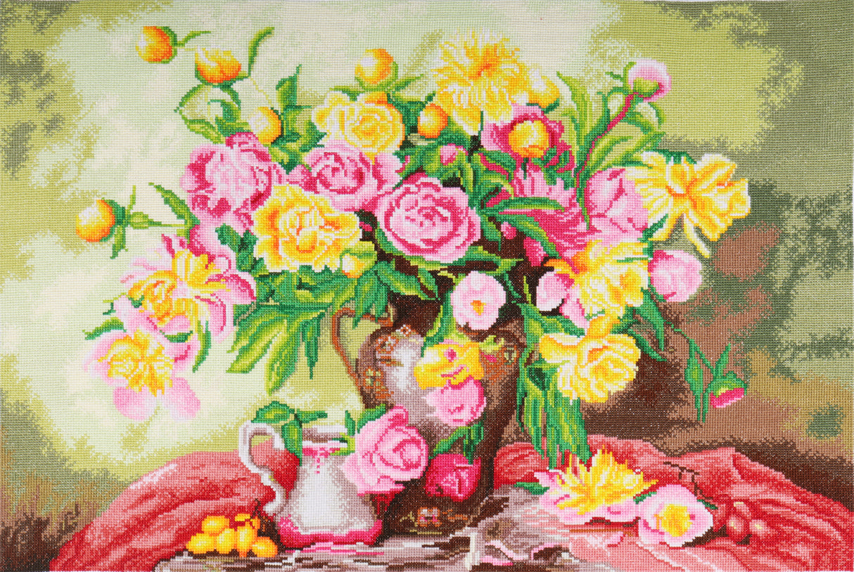 Trimits Counted Cross Stitch Kit - Roses 68.5 x 50cm