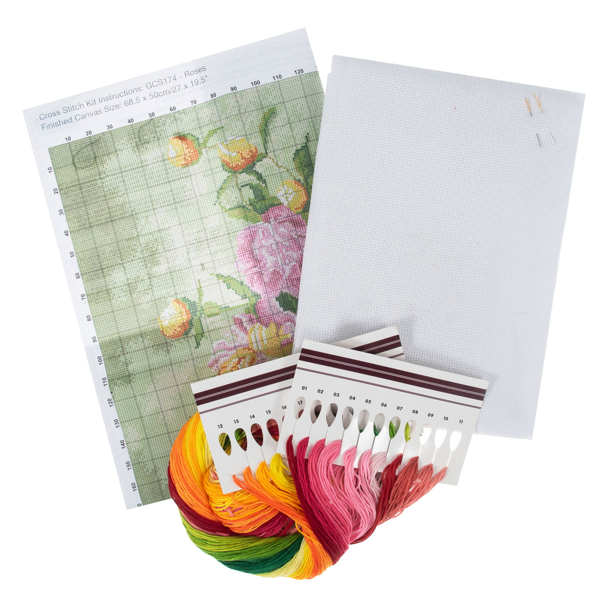 Trimits Counted Cross Stitch Kit - Roses 68.5 x 50cm