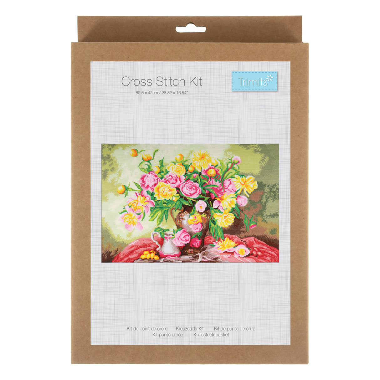 Trimits Counted Cross Stitch Kit - Roses 68.5 x 50cm