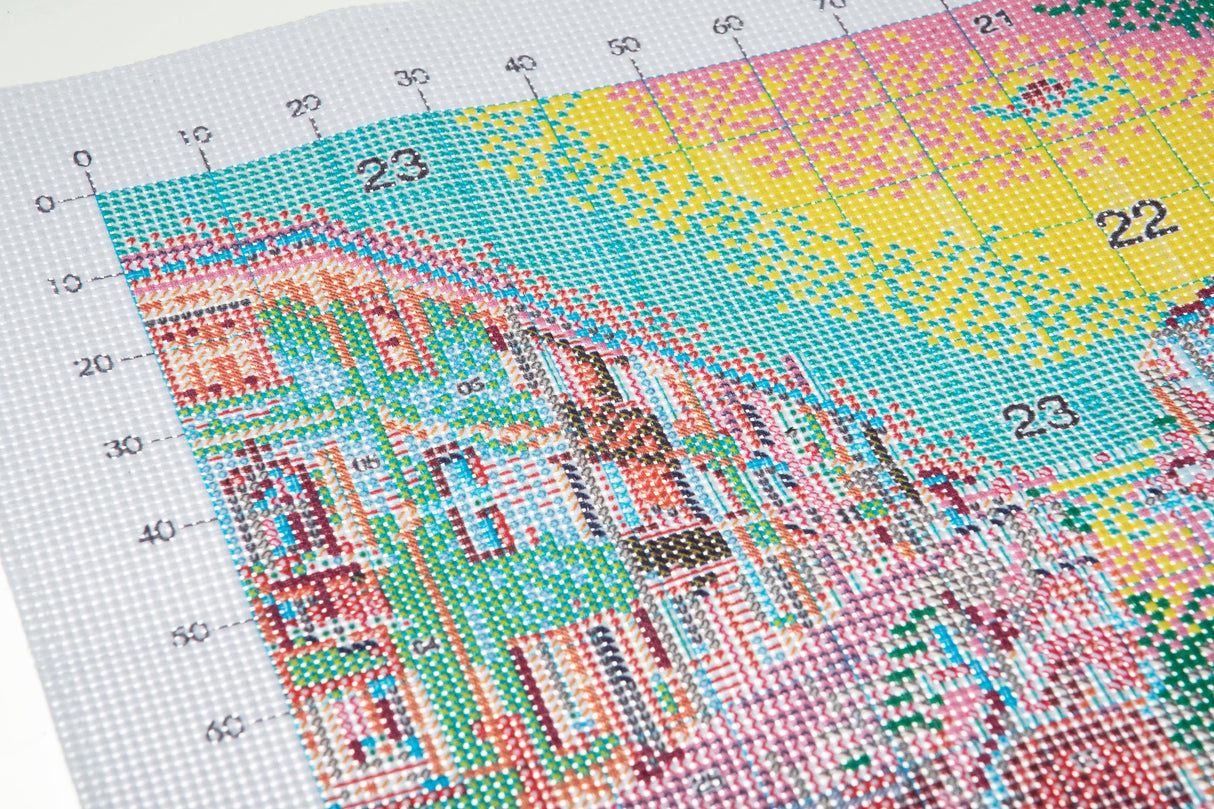 Trimits Printed Cross Stitch Kit - Italian Summer 42 x 31cm