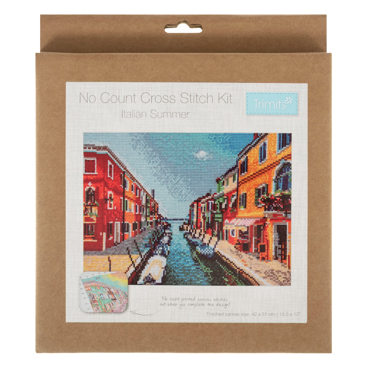 Trimits Printed Cross Stitch Kit - Italian Summer 42 x 31cm