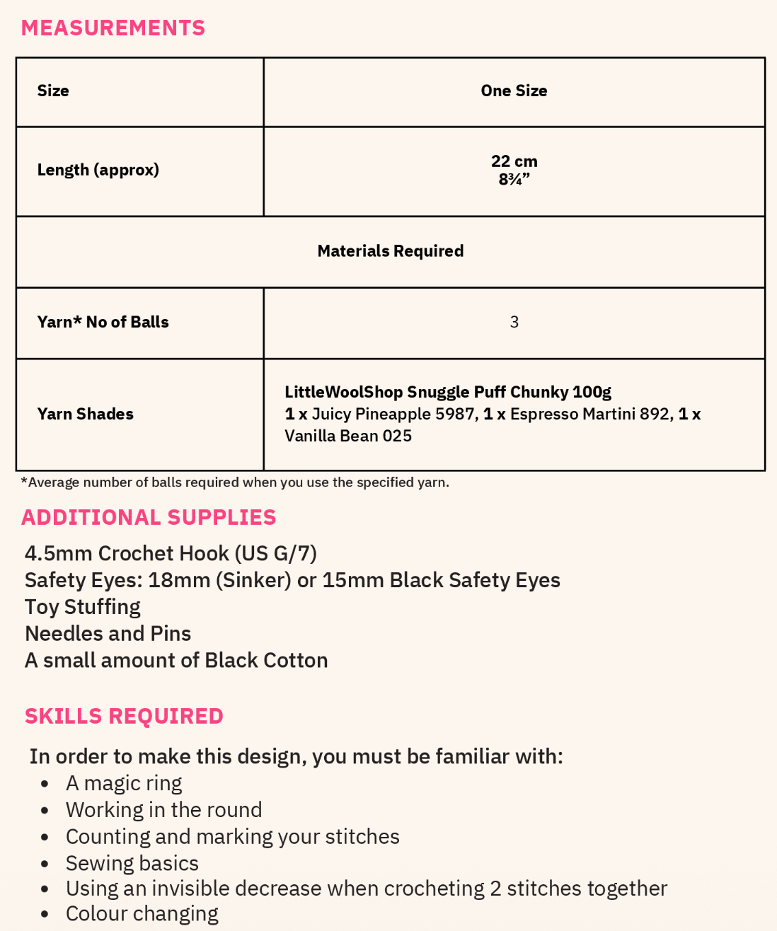 LittleWoolShop Snuggle Puff Chunky Gerald The Giraffe Pattern 05