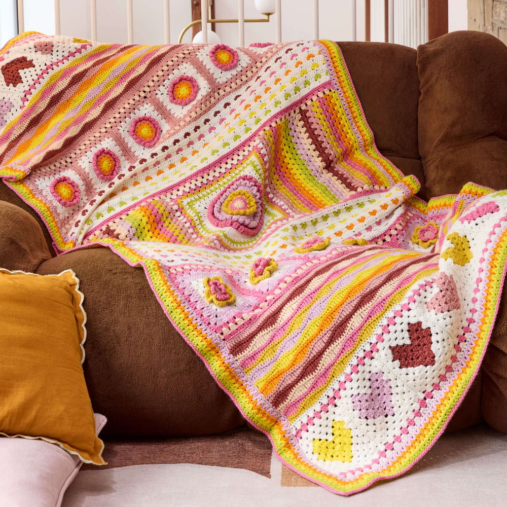 Sirdar Hearts and Flowers Spring Blanket 2025 - Crochet Along (CAL)