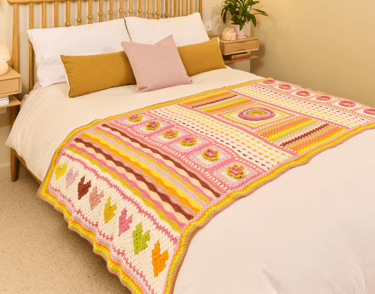 Sirdar Hearts and Flowers Spring Blanket 2025 - Crochet Along (CAL)