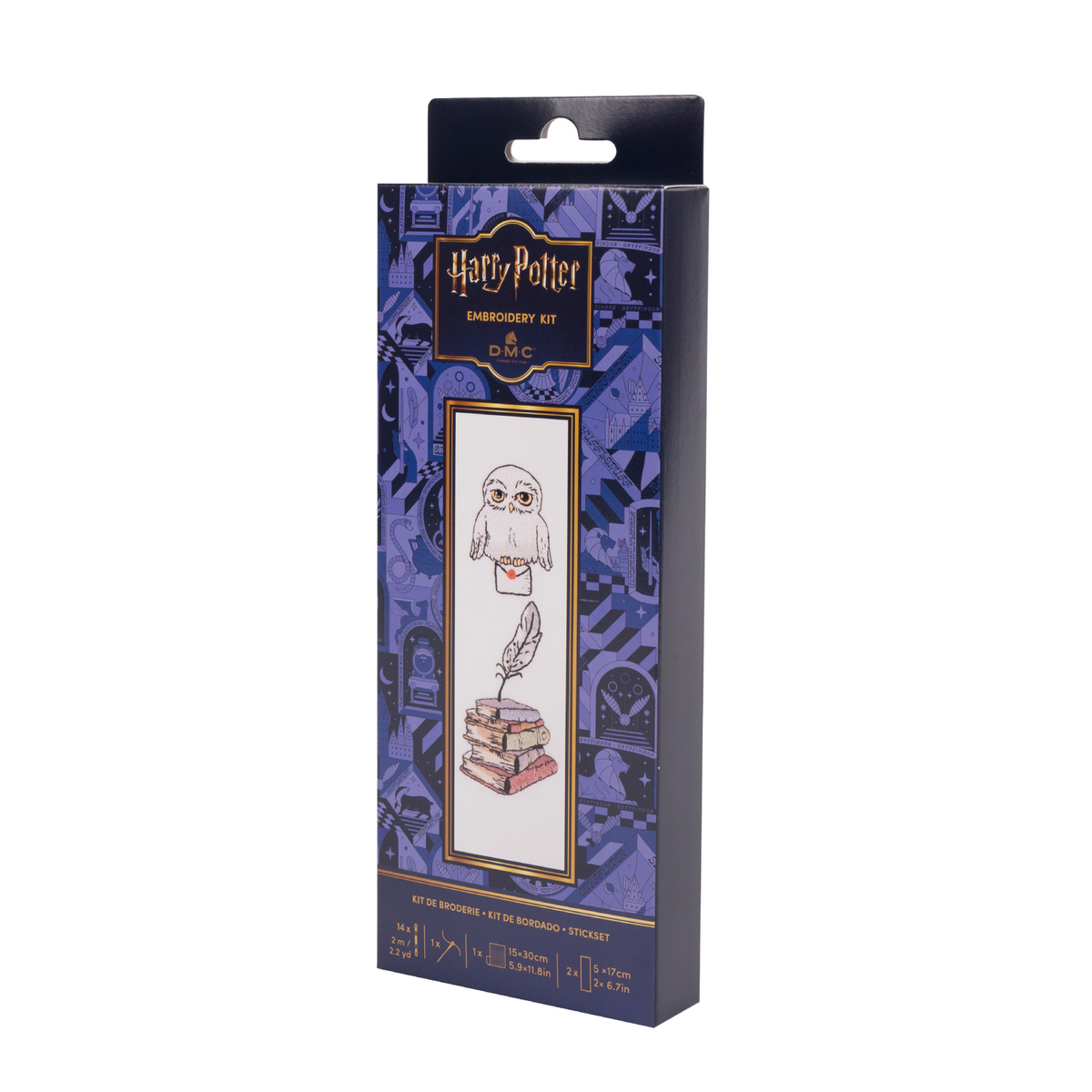 DMC Harry Potter - Hedwig and Books Embroidery Bookmark Kit