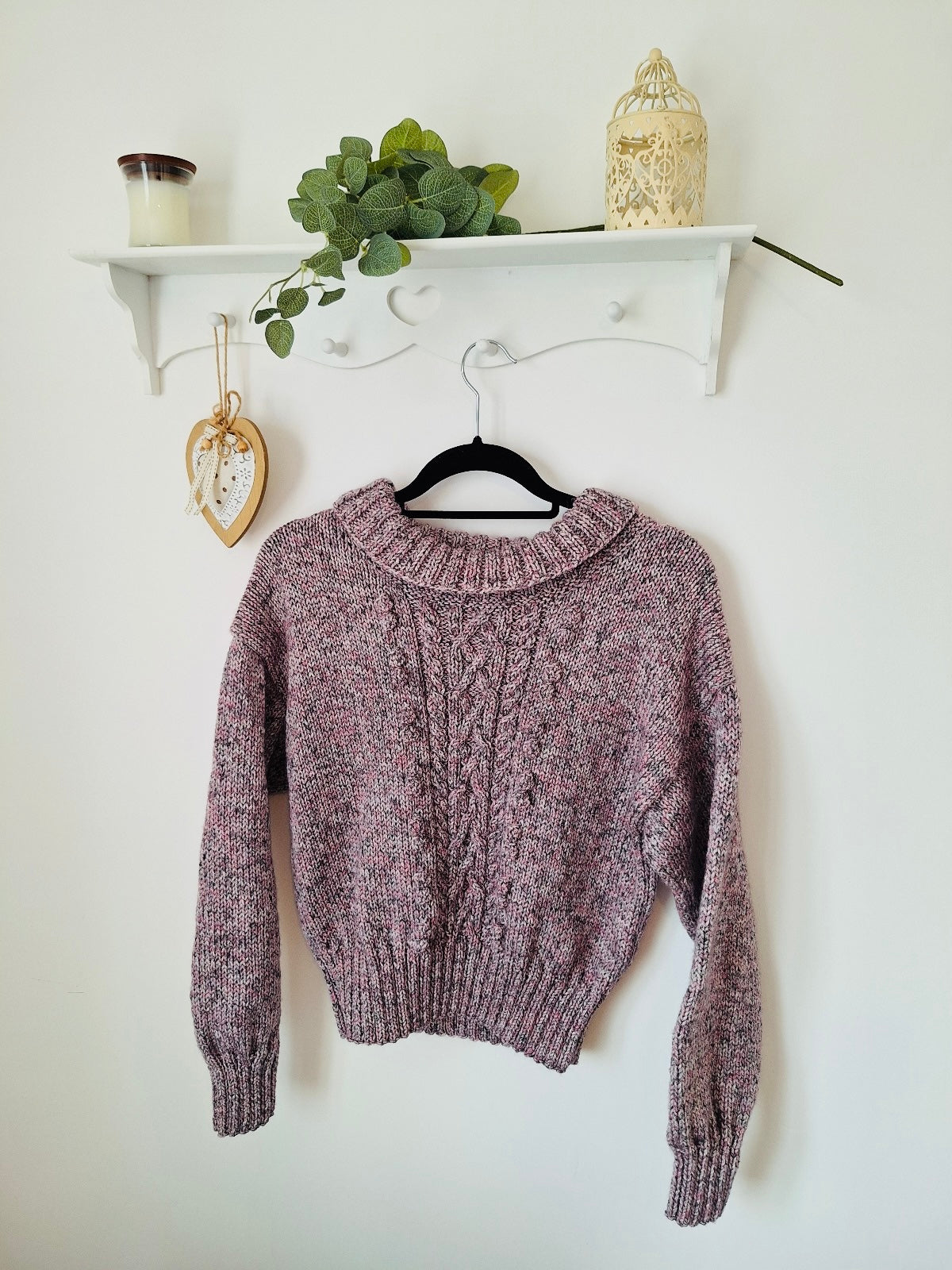 Woolcraft Shetland Heather Aran Polo Sweater Pattern WC3002