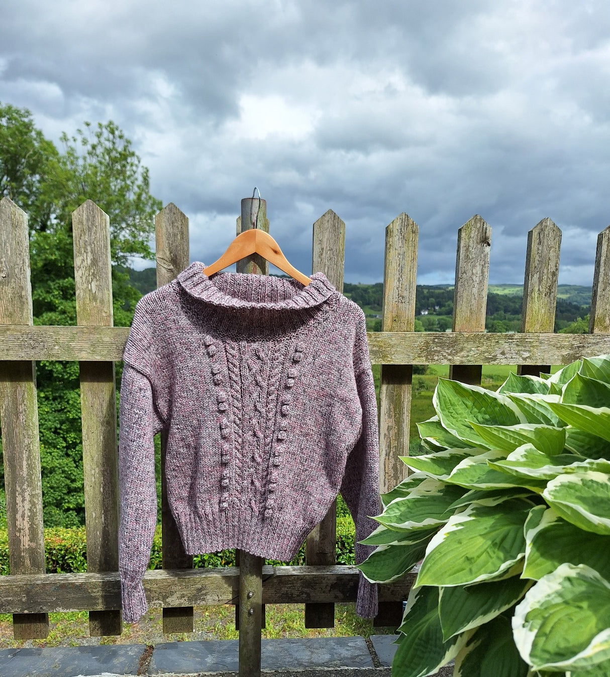 Woolcraft Shetland Heather Aran Polo Sweater Pattern WC3002