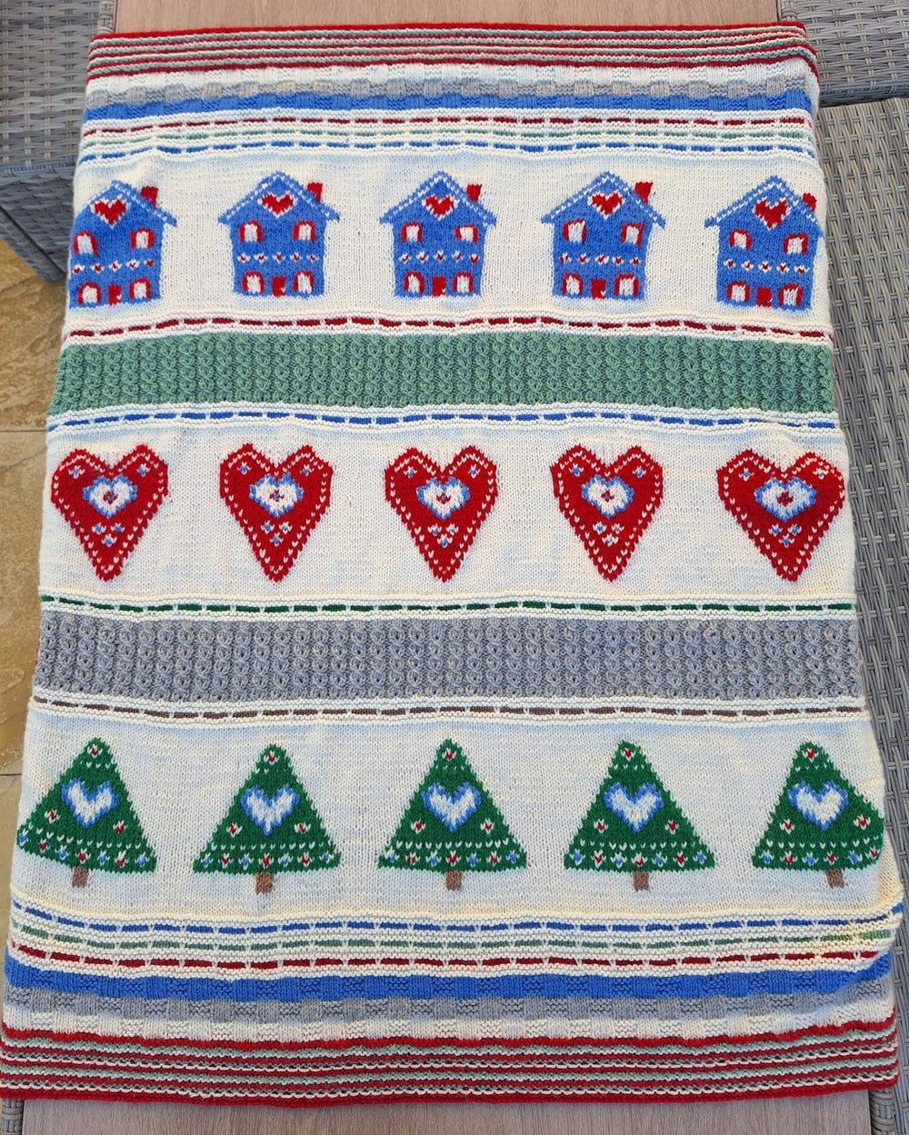 Woolcraft New Fashion DK Scandi Folk Blanket Pattern WC3006
