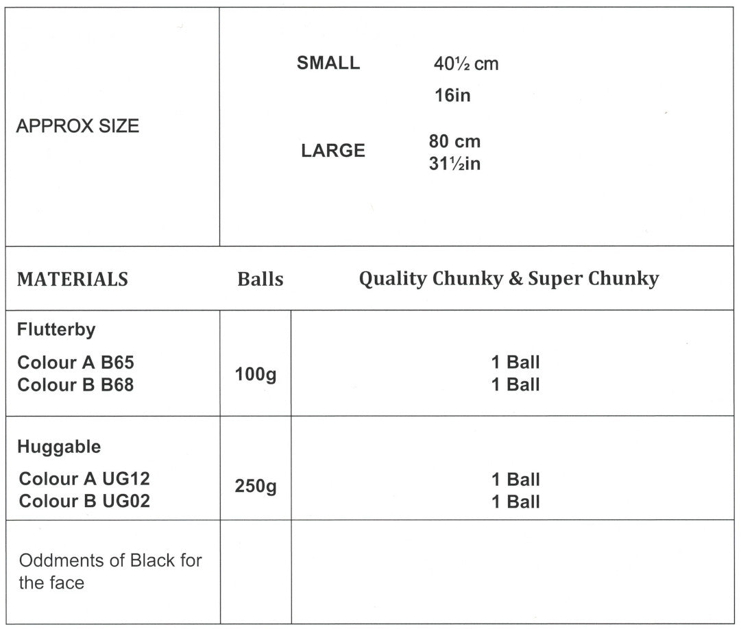 James C. Brett Huggable Super Chunky Monkey Toy Pattern JB1009