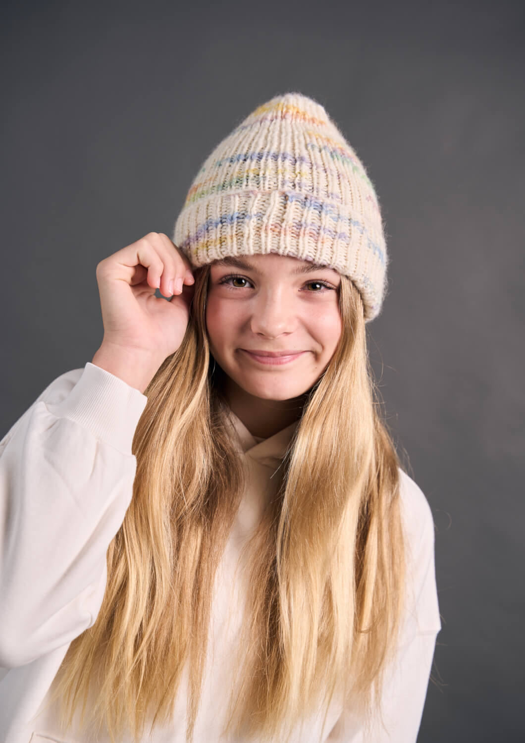 Rowan Mode Colourmix Aran Mini Apollo Beanie & Scarf Pattern By Quail Studio MIP115