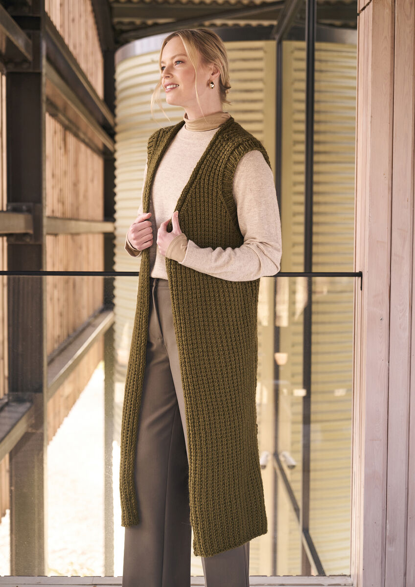 Rowan Mode Southwold & Salle Sleeveless Coat and Snood Pattern by Quail Studio