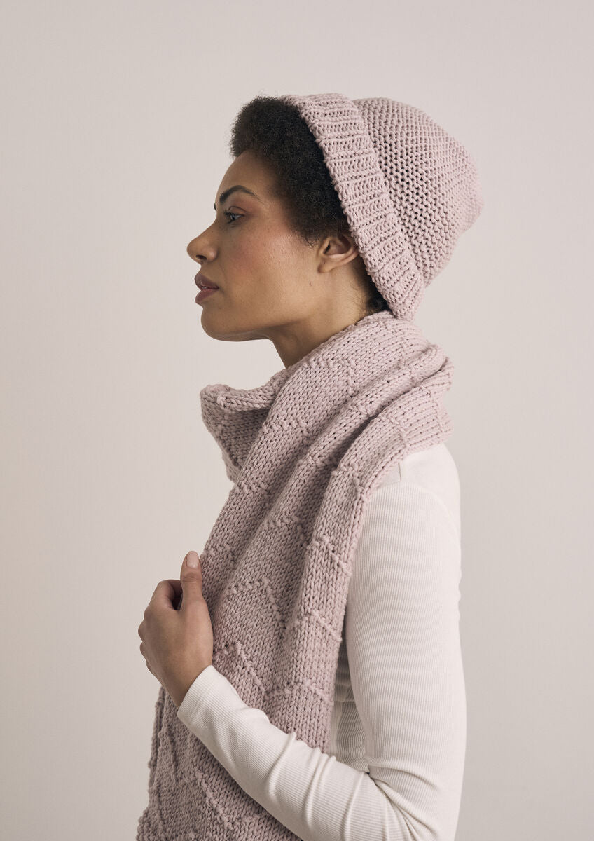 Rowan Mode Holkham Hat & Scarf Pattern by Quail Studio