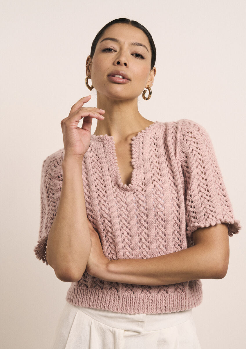 Rowan Mode Saffi Top Pattern by Quail Studio