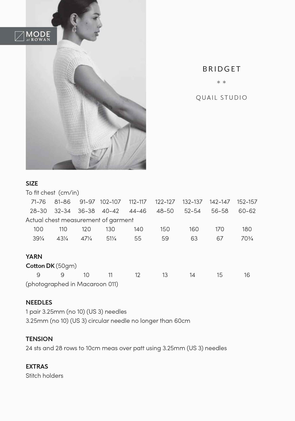 Rowan Mode Bridget Jumper Pattern by Quail Studio