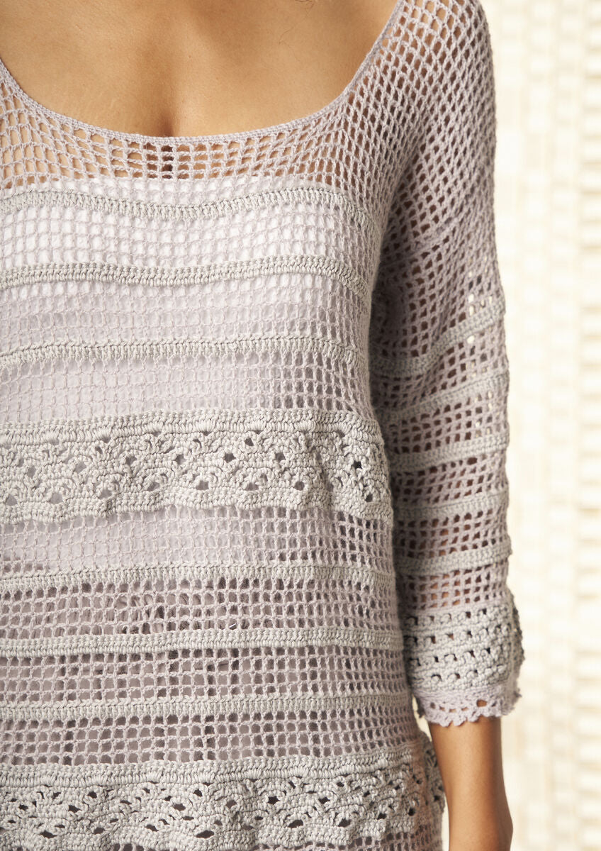 Rowan Cotton Glace DK & Fine Lace Melina Top Crochet Pattern By Marie Wallin