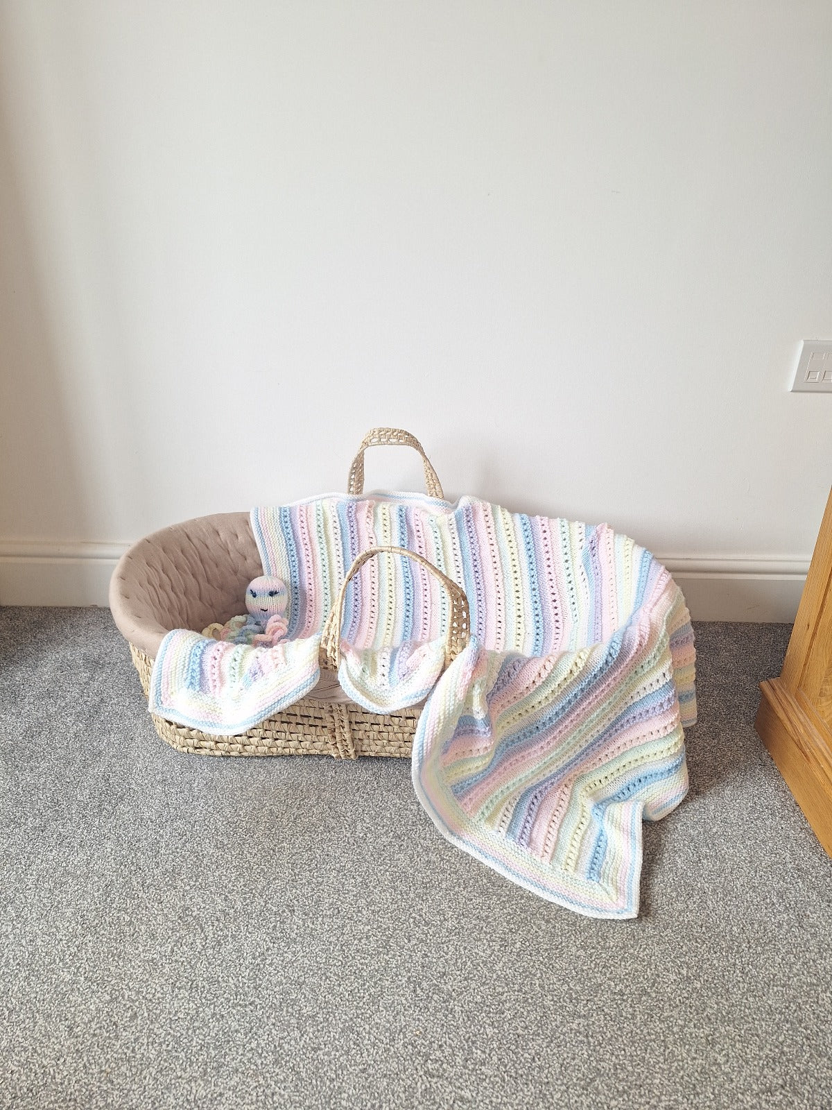 Woolcraft Babycare DK Rainbow Blanket & Octopus Comforter Pattern WC3004