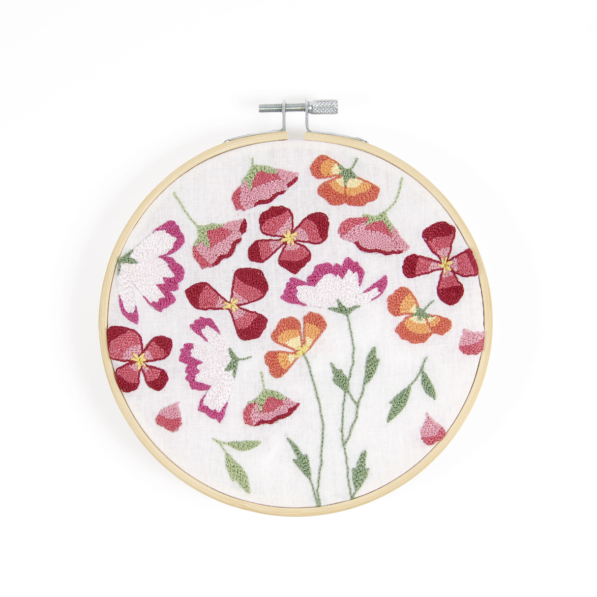 DMC Punch Needle Kit Spring Poppies by Nathalie Weinzaepflen