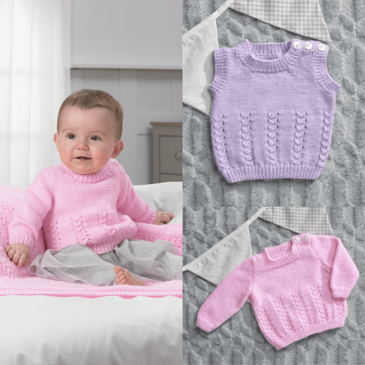 Wendy Peter Pan DK Sweater, Slipover & Blanket Pattern PP004