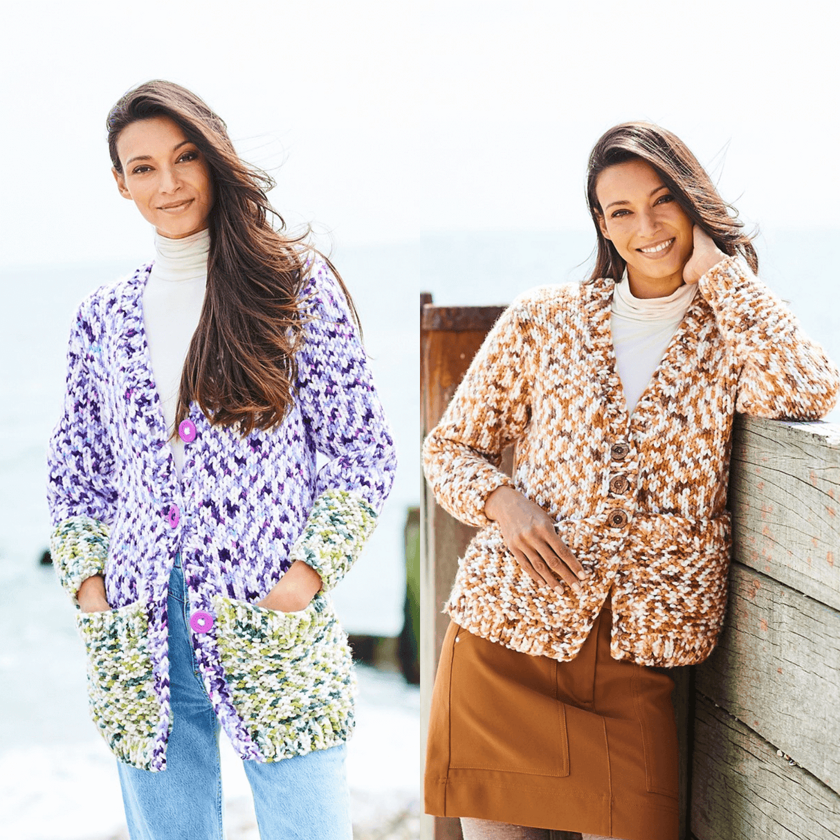 Stylecraft Colour Code XL Cardigans Pattern 10032