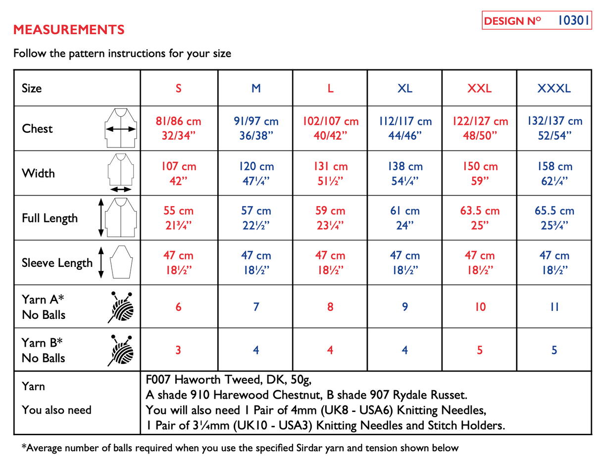Sirdar Haworth Tweed DK Sweater Pattern 10301