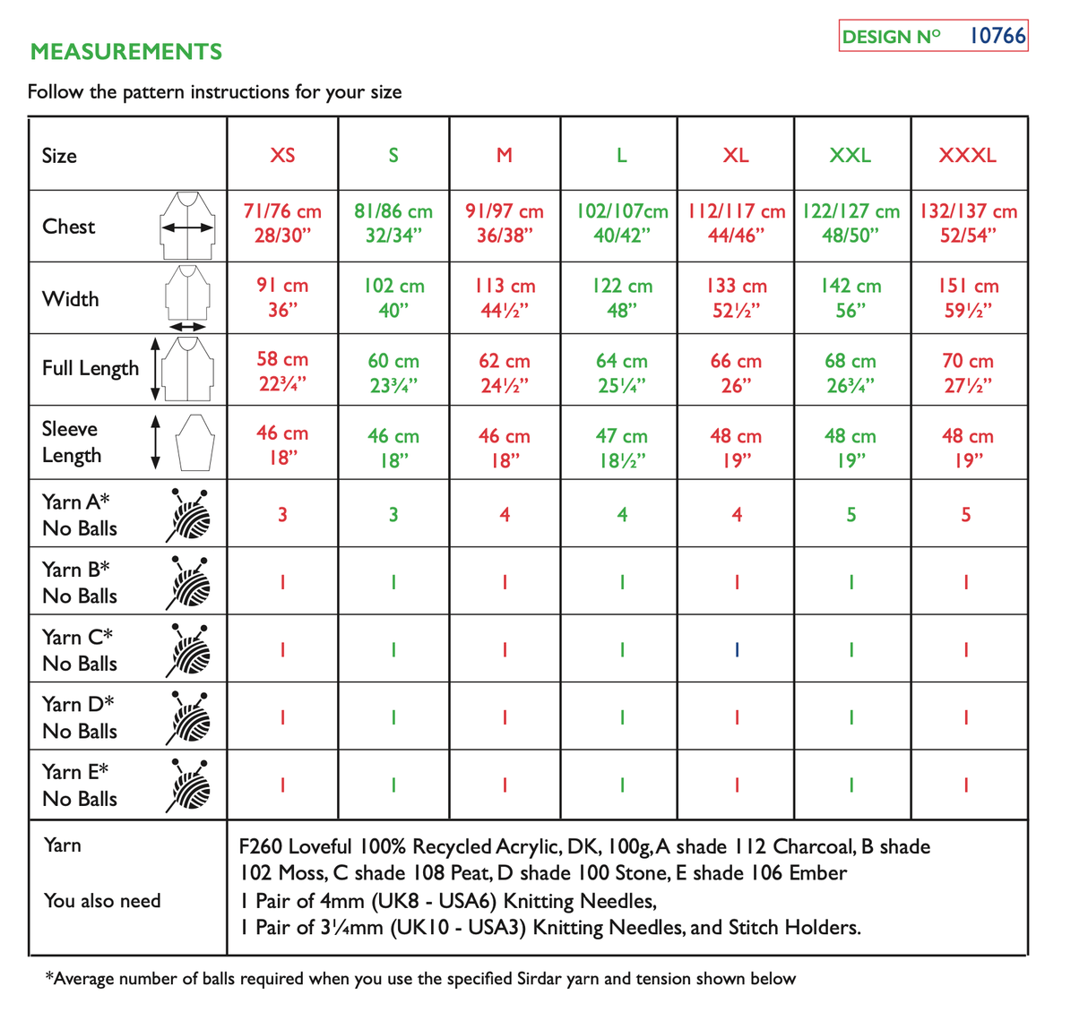 Sirdar Loveful DK Earthscape Sweater Pattern 10766