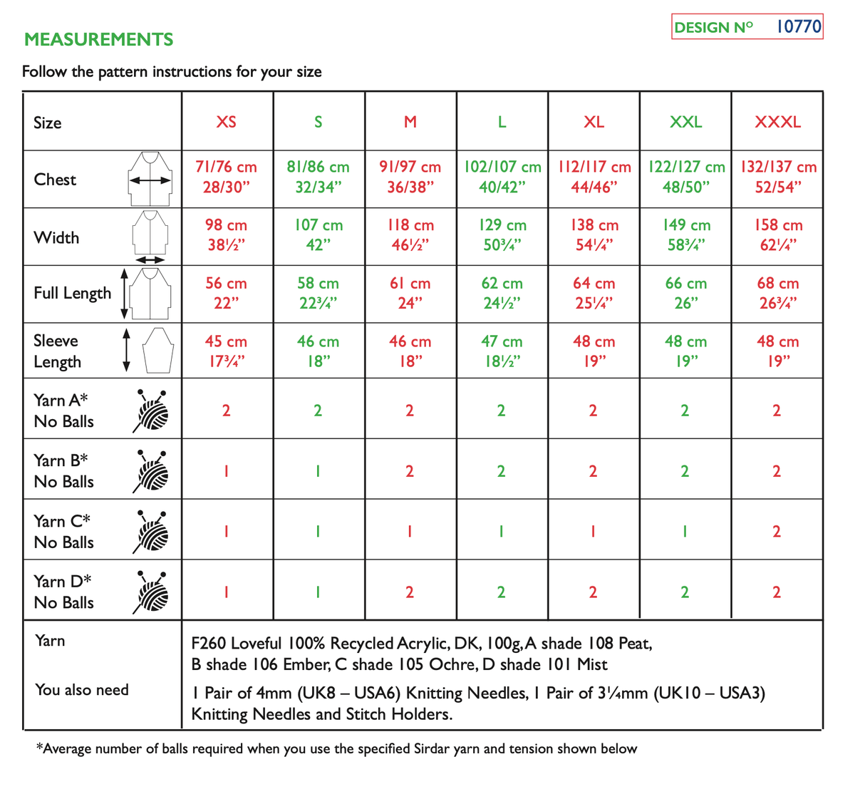 Sirdar Loveful DK Atmosphere Sweater Pattern 10770