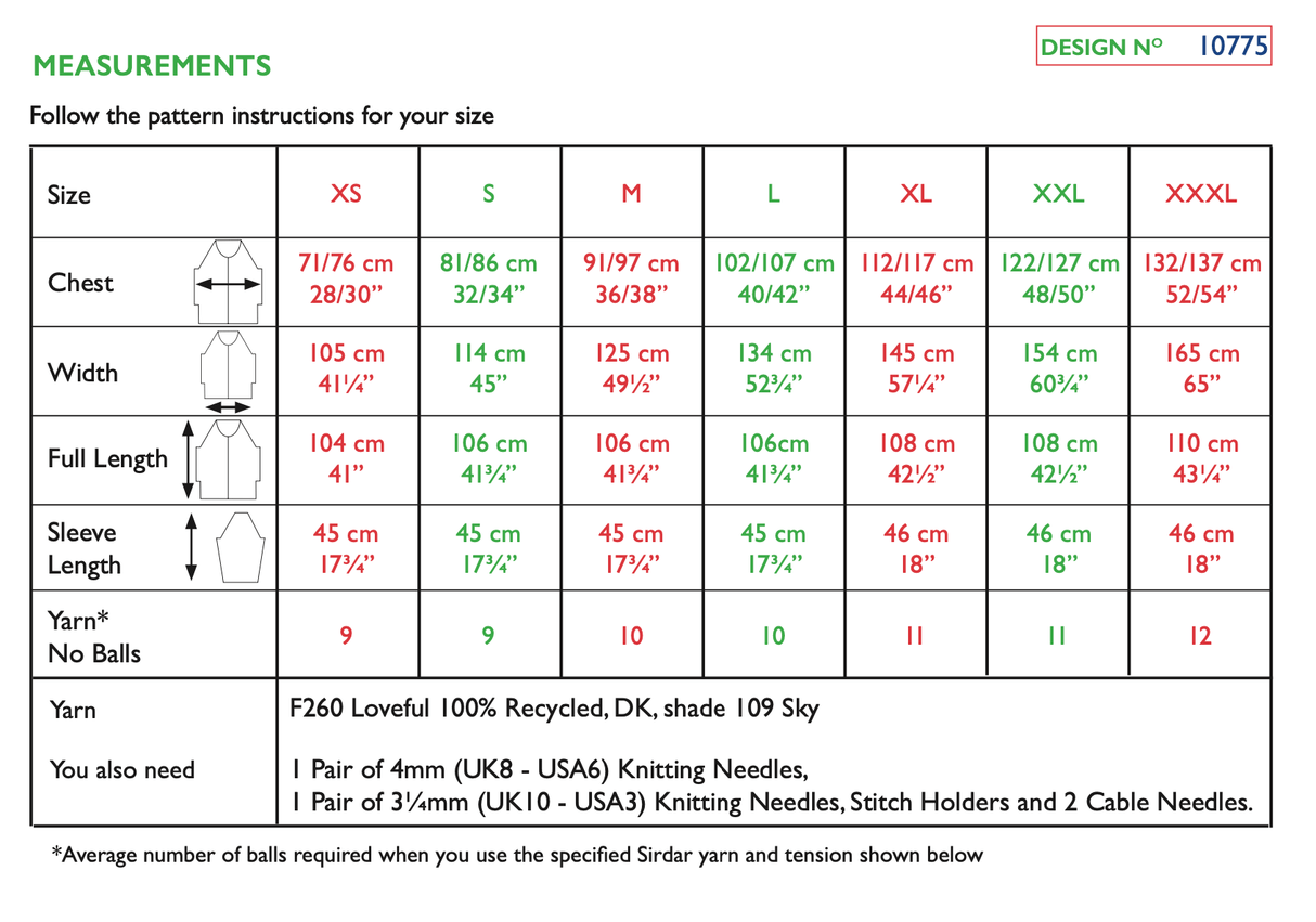 Sirdar Loveful DK Estuary Sweater Dress Pattern 10775