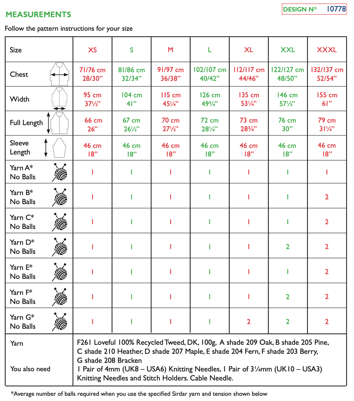 Sirdar Loveful Tweed DK Sweater Pattern 10778