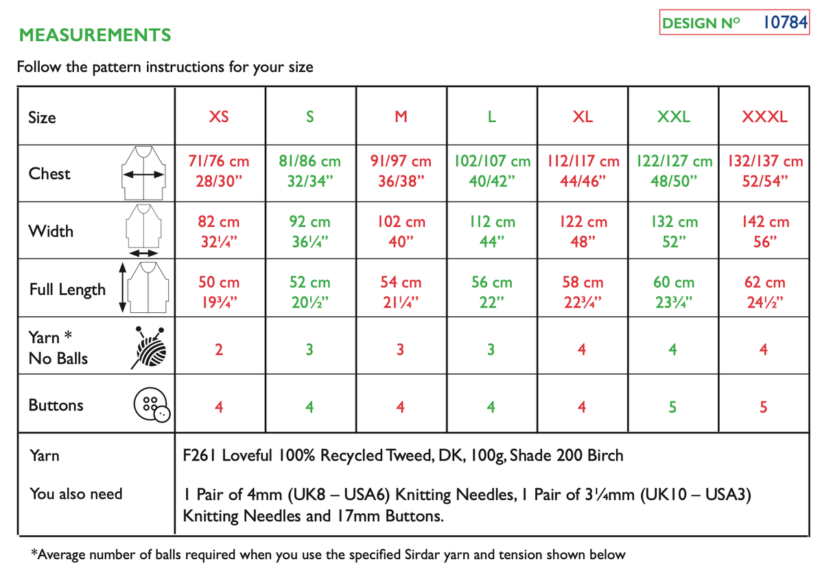 Sirdar Loveful Tweed DK Moss Stitch Vest Pattern 10784