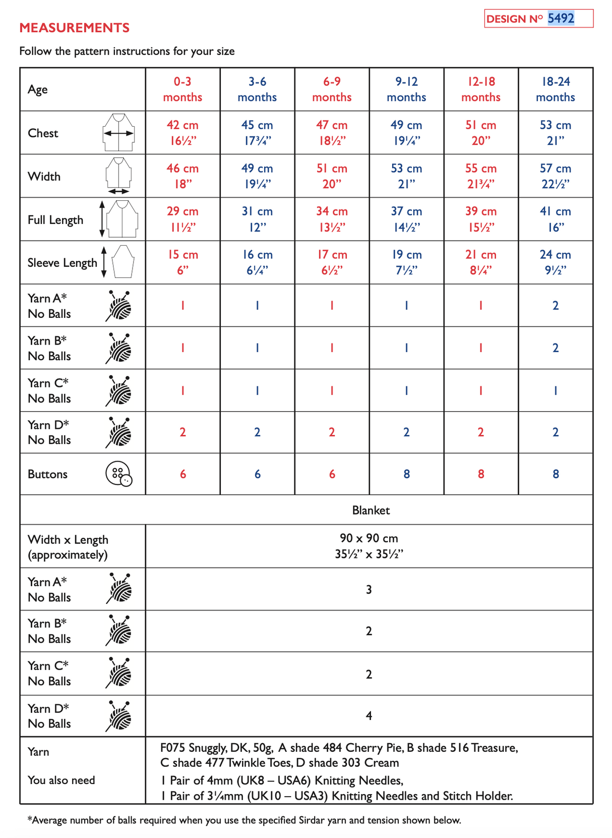 Sirdar Building Blocks Collection Duffle & Blanket Pattern 5492