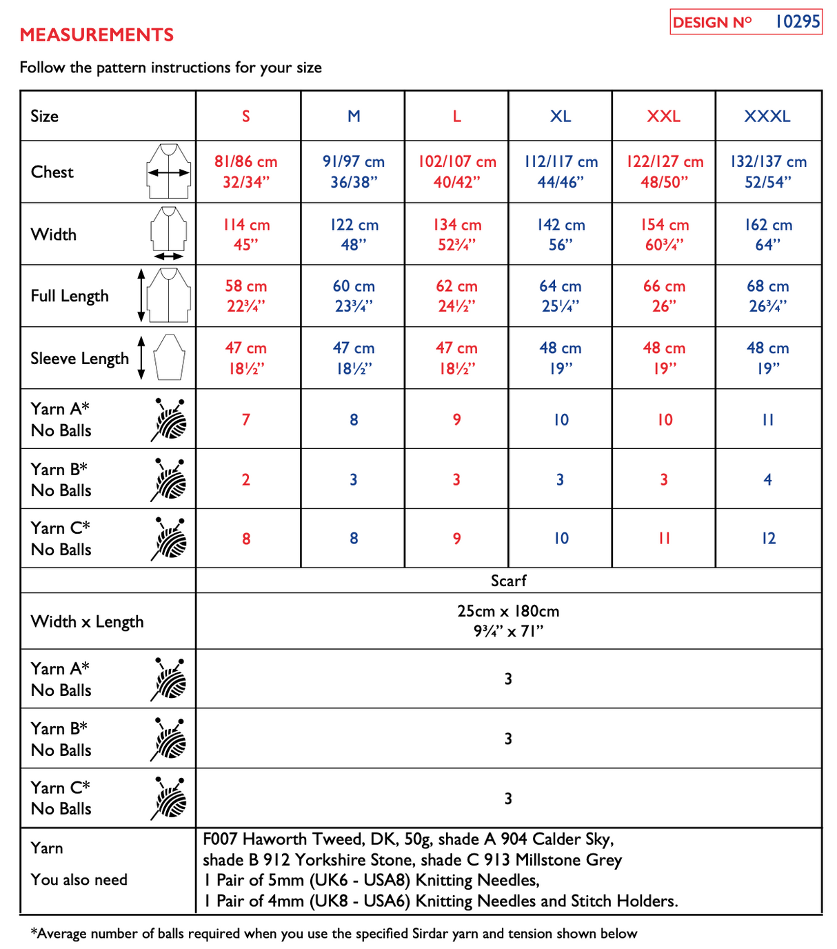 Sirdar Haworth Tweed DK Sweater & Scarf Pattern 10295