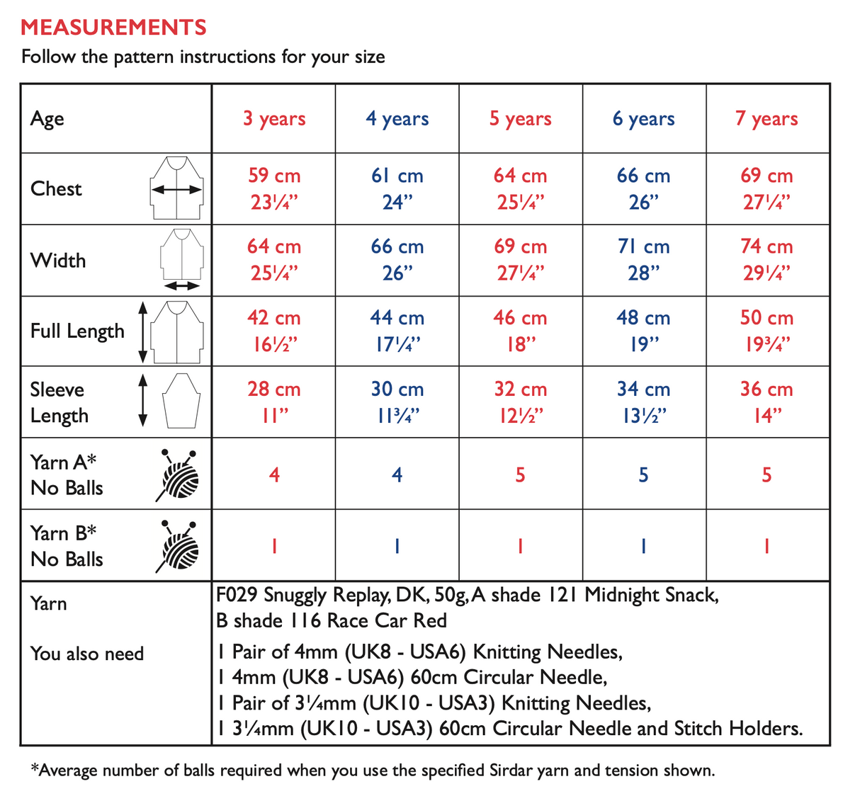 Sirdar Replay DK Superhero Sweater Pattern 2612
