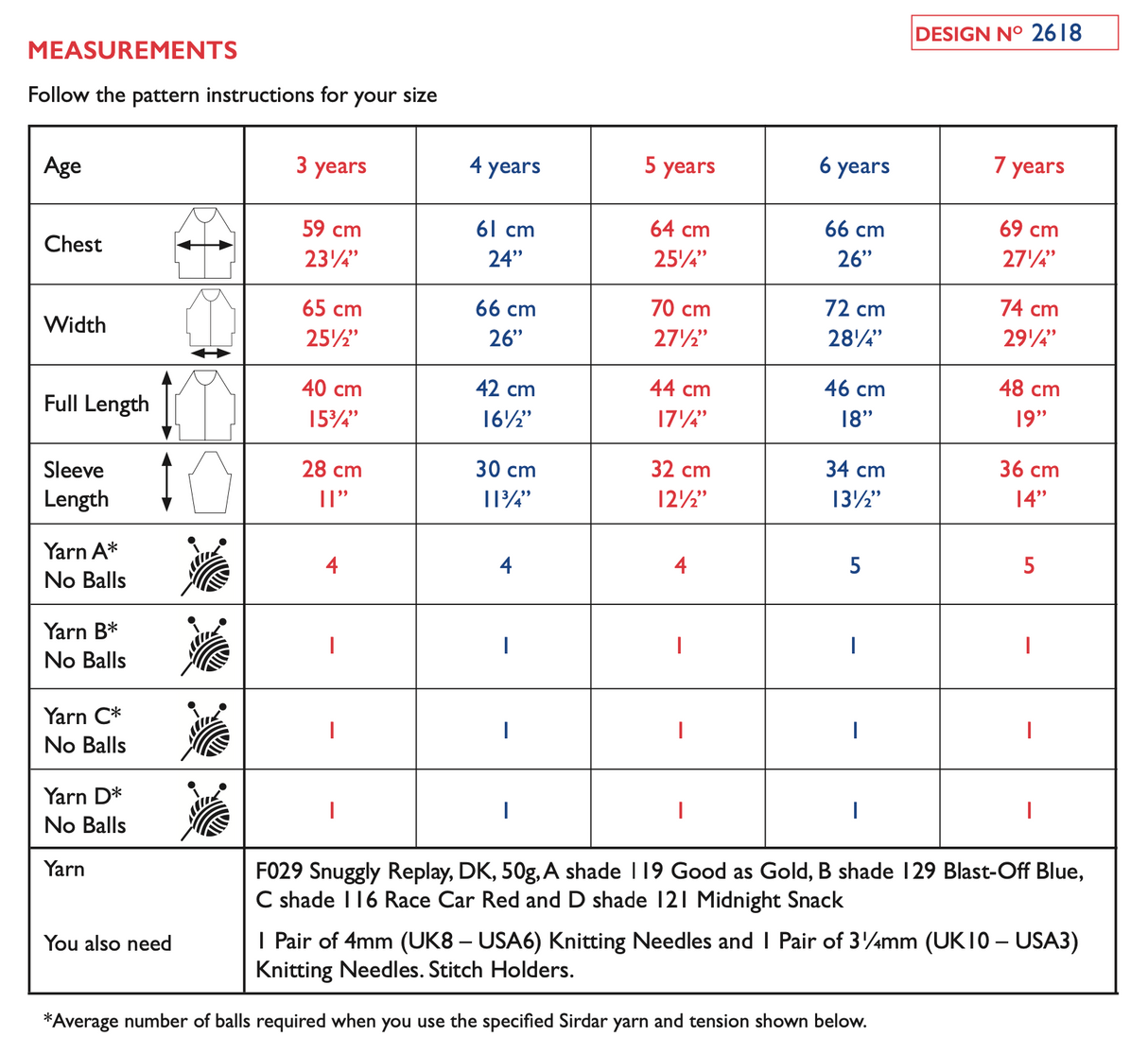 Sirdar Replay DK Superhero Pow Sweater Pattern 2618