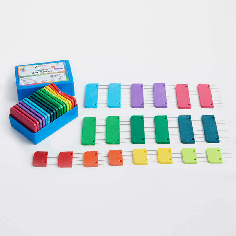 KnitPro Rainbow Knit Blocker Combs - Pack of 20