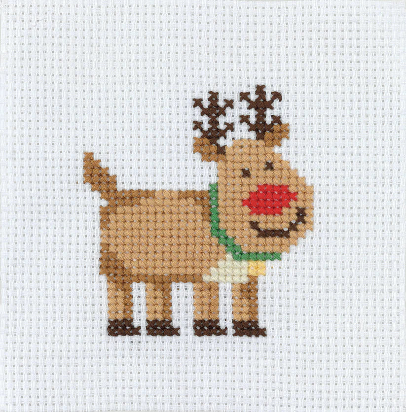 Anchor Mini My First Counted Cross Stitch Kit - Rudolph the Reindeer
