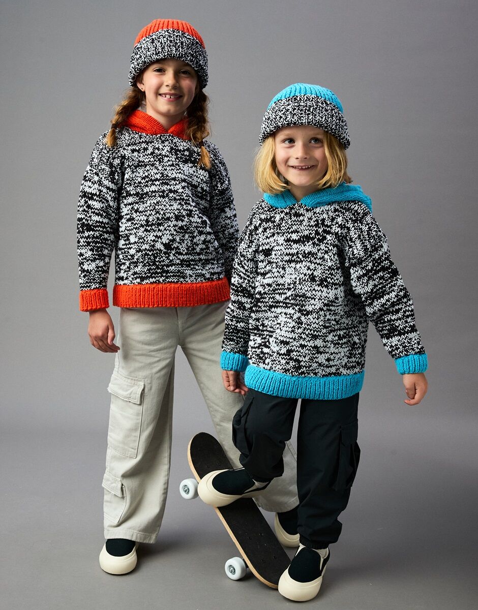 Sirdar Snuggly Replay DK Hang Five Kids Hoodie Pattern 2624