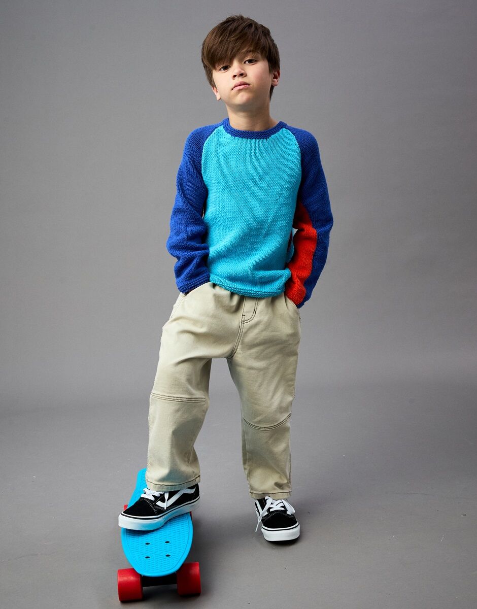 Sirdar Snuggly Replay DK Short Board Sweater Pattern 2628