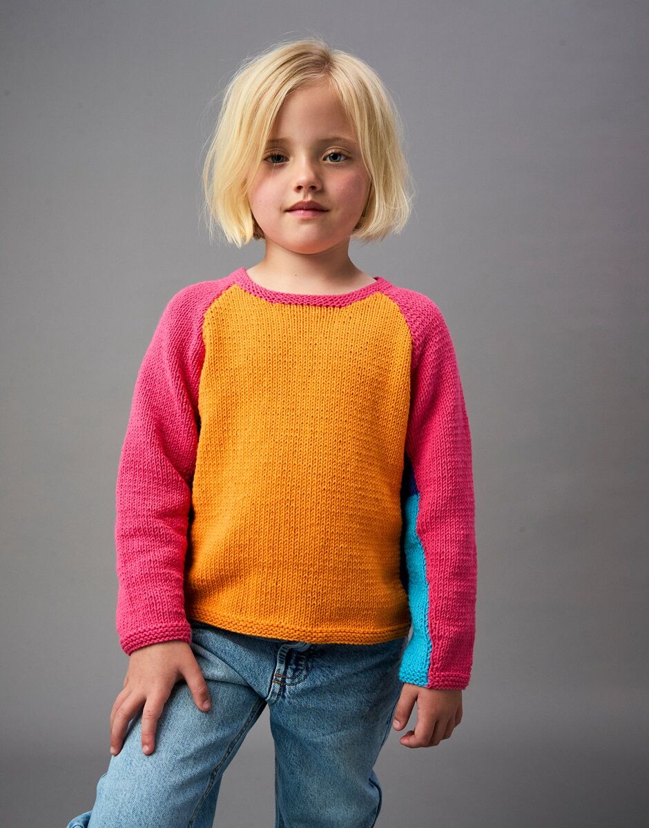 Sirdar Snuggly Replay DK Short Board Sweater Pattern 2628