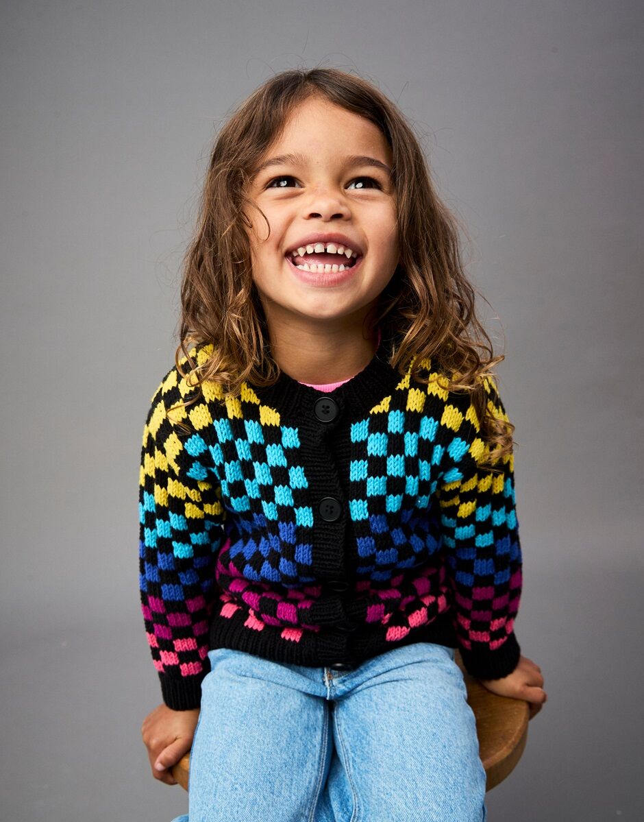 Sirdar Snuggly Replay DK Speed Check Cardigan Pattern 2629