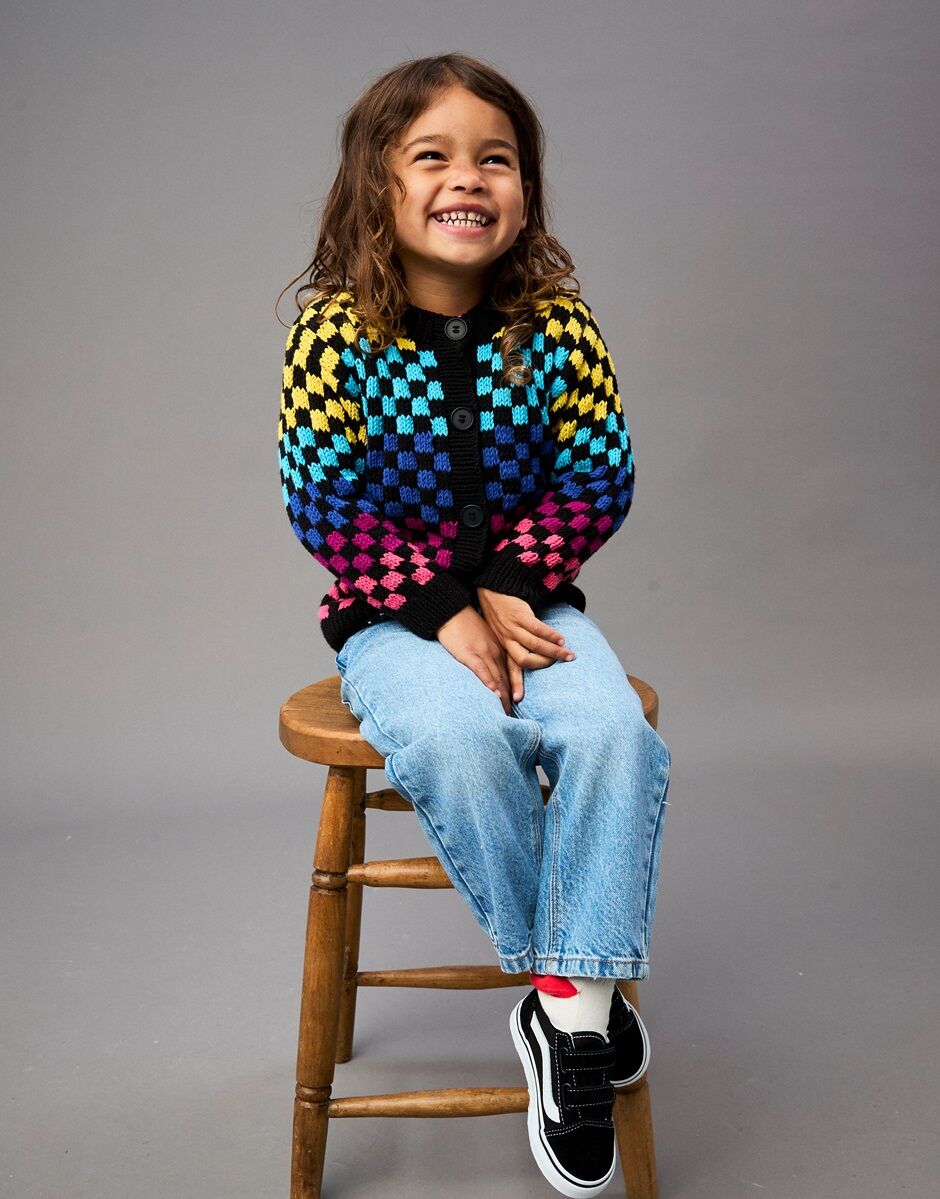 Sirdar Snuggly Replay DK Speed Check Cardigan Pattern 2629