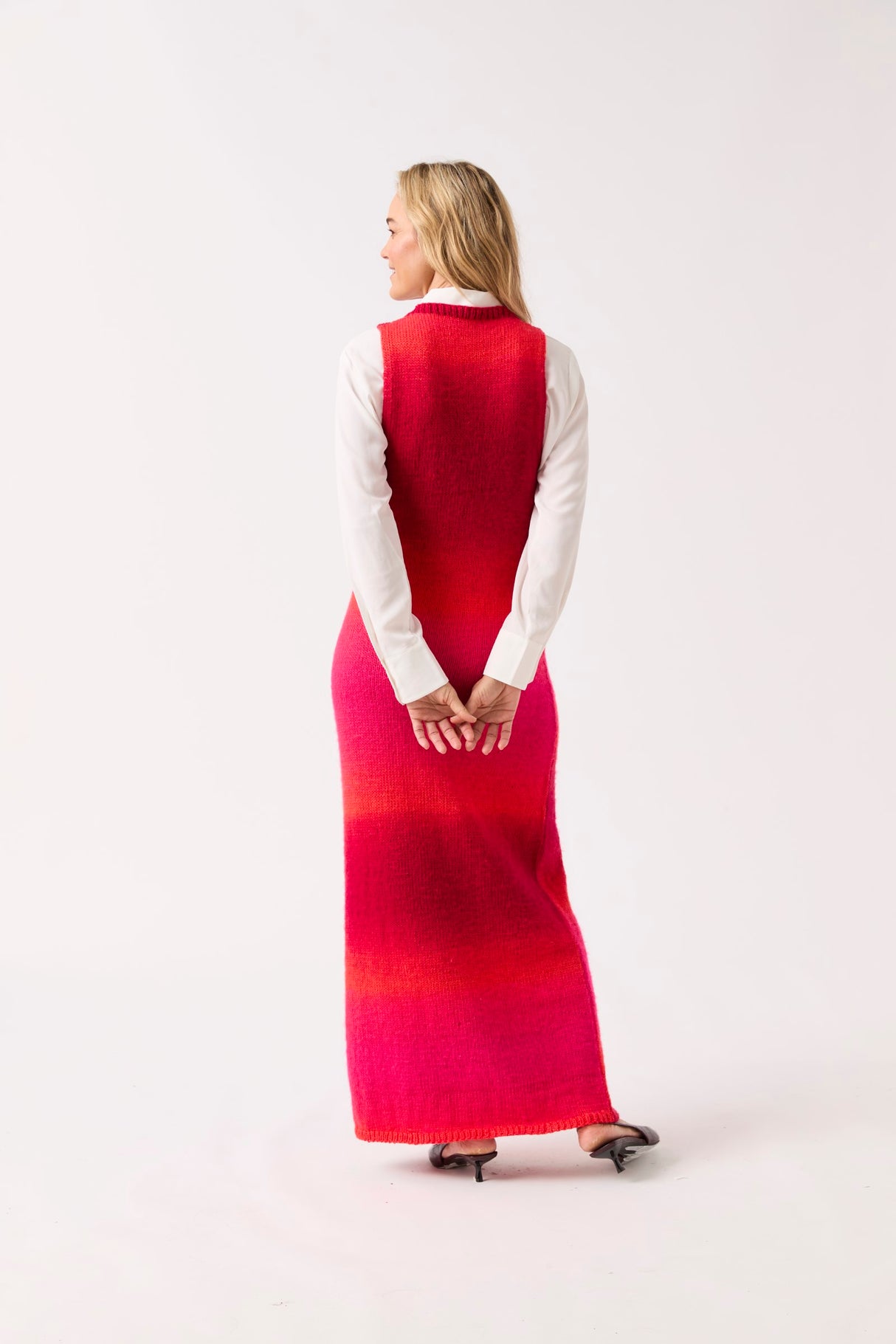Sirdar Jewelspun Ombre Aran Sleek Sleeveless Maxi Dress Pattern 10846