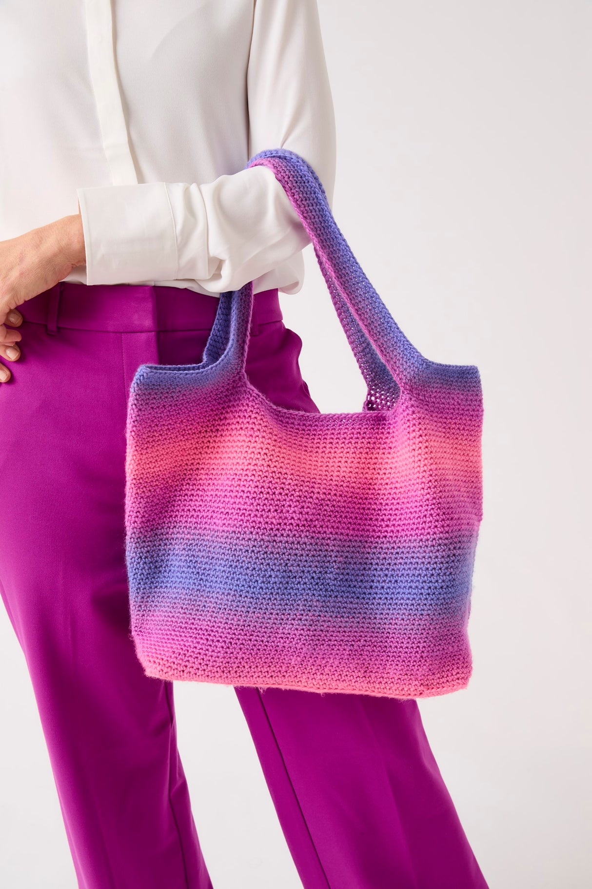 Sirdar Jewelspun Ombre Aran Totally Crochet Tote Bag Pattern 10848
