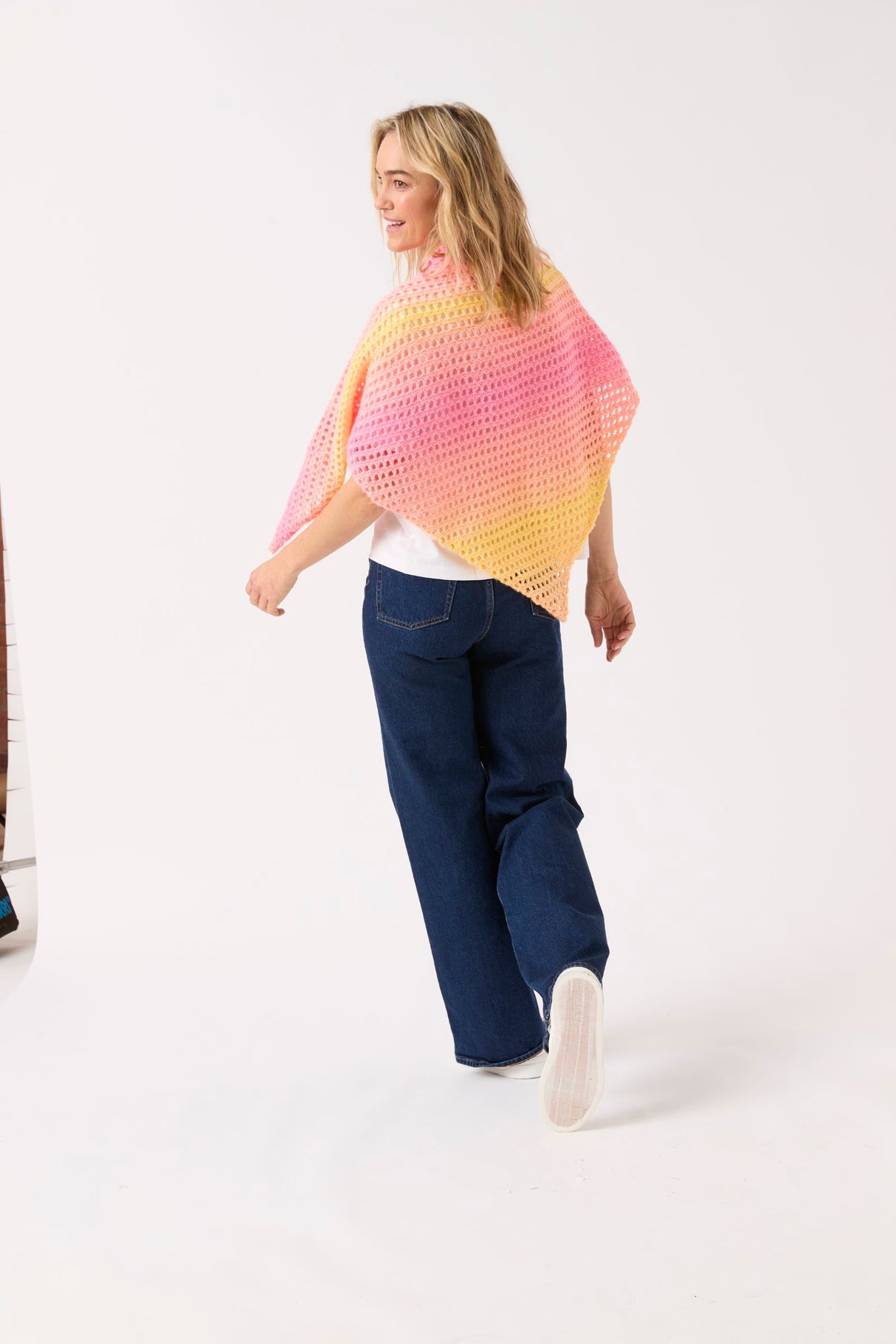Sirdar Jewelspun Ombre Aran Crochet Shawl In One Pattern 10849