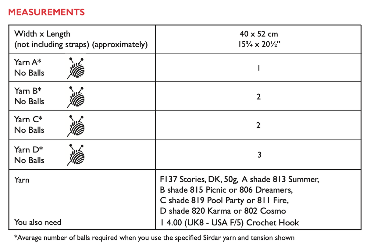 Sirdar Stories DK Shopping Bag Pattern 10686